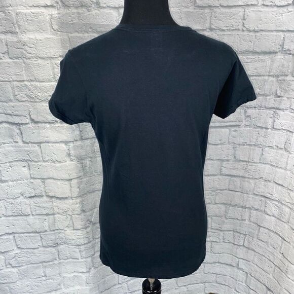 Gildan softstyle What the Elf Graphic print shortsleeve Crewneck black top sz L - Picture 8 of 10